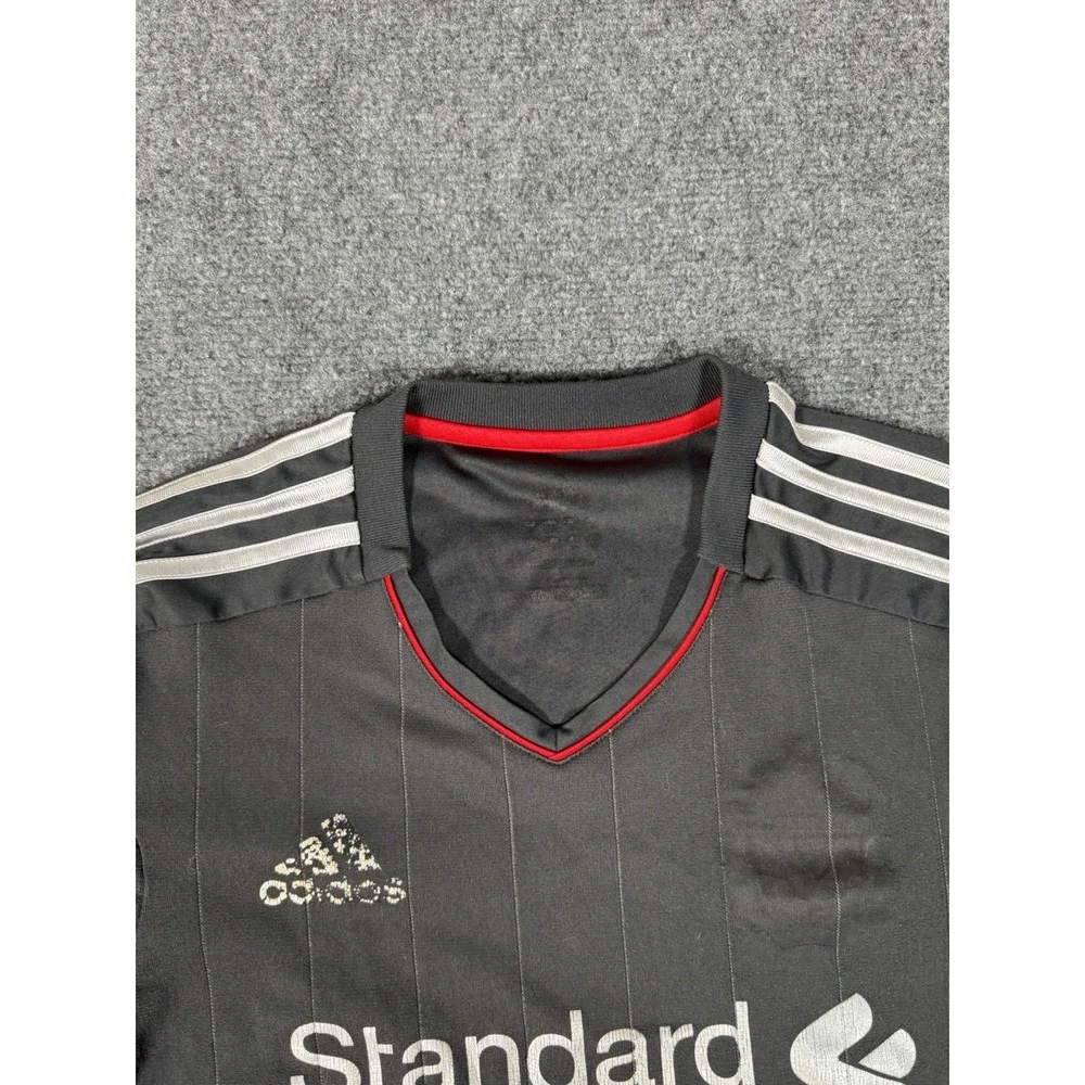 Adidas Liverpool FC 2011/2012 Away Football Shirt Mens Small Gray Jersey